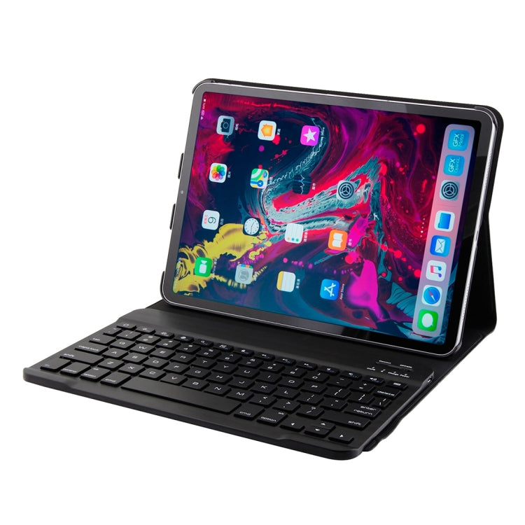 1130B Detachable Bluetooth 3.0 ABS Brushed Texture Keyboard + Lambskin Texture Leather Tablet Case for iPad Pro 11 inch (2018), with Three-gear Adjustment / Magnetic / Sleep Function(Pink) - For iPad Pro by PMC TechLife | Online Shopping South Africa | PMC TechLife