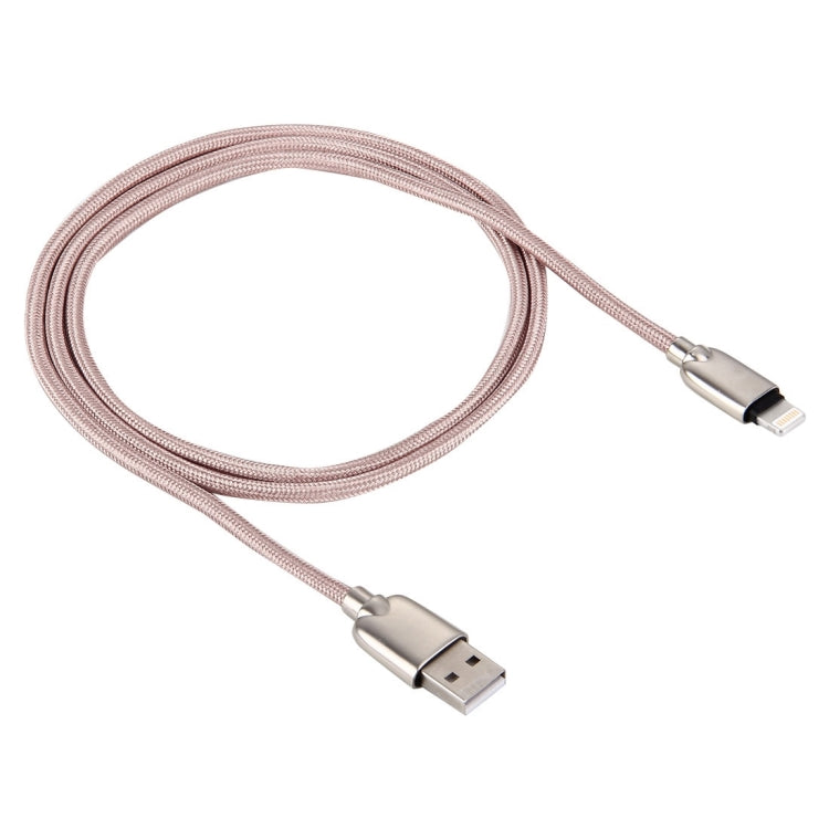 1m Woven 108 Copper Cores 8 Pin to USB Data Sync Charging Cable for iPhone, iPad(Pink) - Normal Style Cable by PMC Jewellery | Online Shopping South Africa | PMC Jewellery | Buy Now Pay Later Mobicred