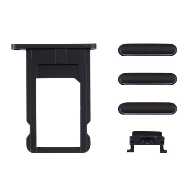 4 in 1 for iPhone 6s Plus (Card Tray + Volume Control Key + Power Button + Mute Switch Vibrator Key)(Black) - iPhone 6S/6S Plus Parts by PMc TechLife | Online Shopping South Africa | PMc TechLife | Buy Now Pay Later Mobicred