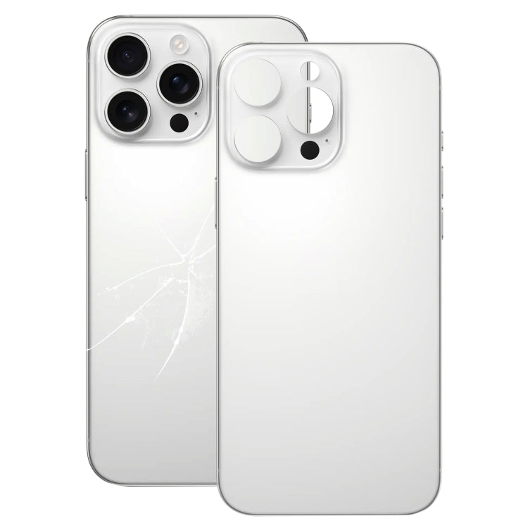 For iPhone 16 Pro Easy Replacement Big Camera Hole Glass Back Battery Cover(White) -  by PMC Jewellery | Online Shopping South Africa | PMC Jewellery | Buy Now Pay Later Mobicred