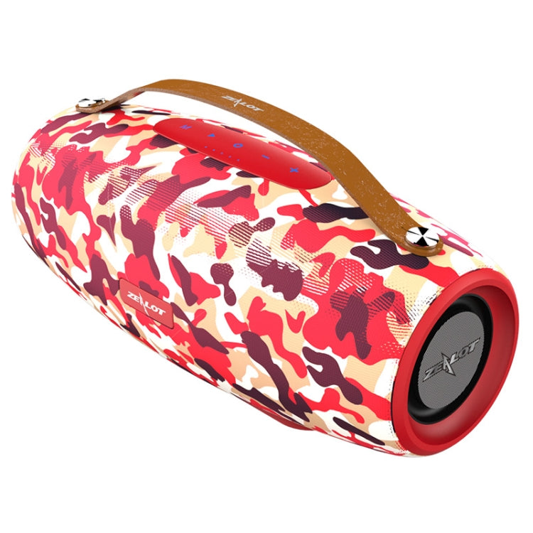 ZEALOT S27 Multifunctional Bass Wireless Bluetooth Speaker, Built-in Microphone, Support Bluetooth Call & AUX & TF Card & 1x93mm + 2x66mm Speakers(Camouflage Red) - Desktop Speaker by ZEALOT | Online Shopping South Africa | PMC Jewellery | Buy Now Pay Later Mobicred