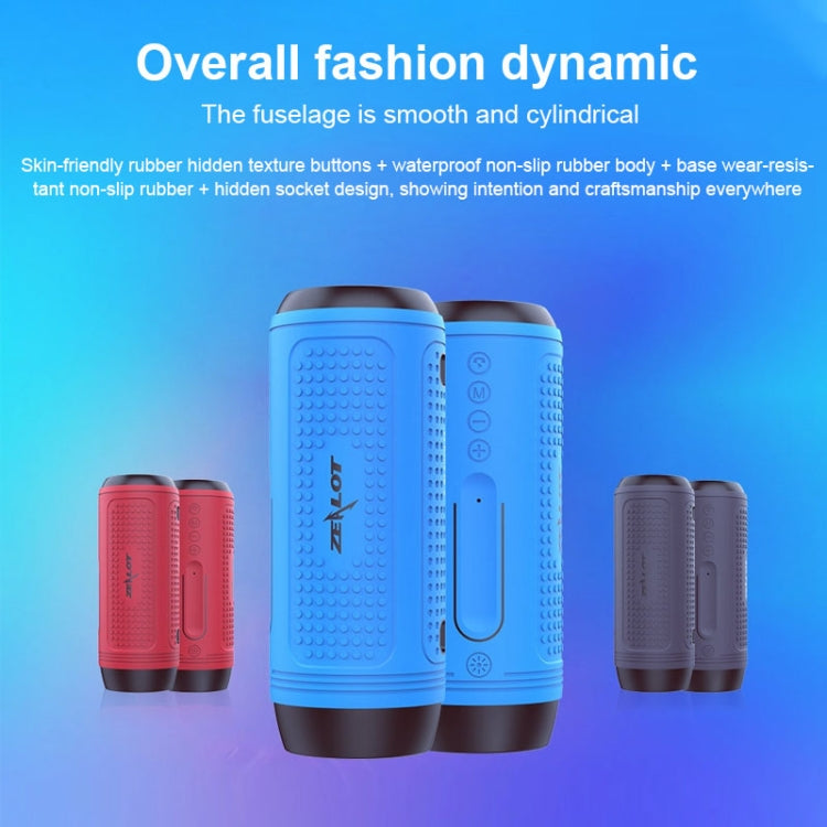 ZEALOT A1 Multifunctional Bass Wireless Bluetooth Speaker, Built-in Microphone, Support Bluetooth Call & AUX & TF Card & LED Lights (Brown) - free shipping - PMC Jewellery - Order now!