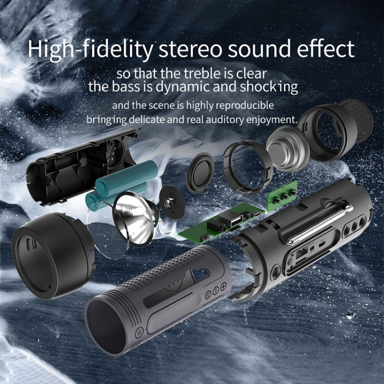 ZEALOT A2 Multifunctional Bass Wireless Bluetooth Speaker, Built-in Microphone, Support Bluetooth Call & AUX & TF Card & LED Lights (Grey) - free shipping - PMC Jewellery - Order now!