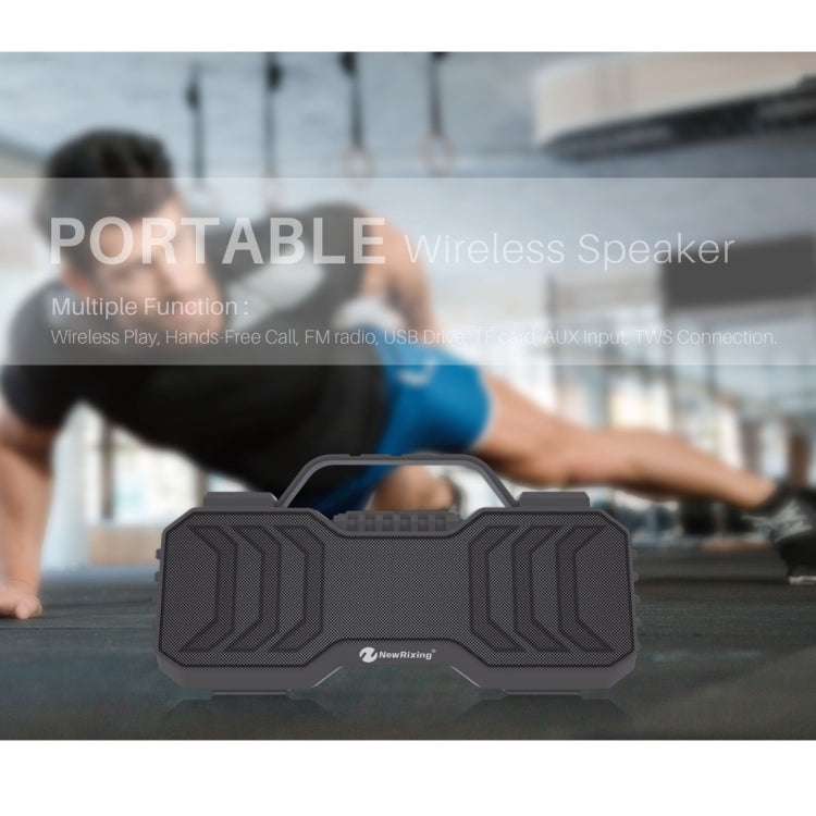 NewRixing NR-2029 Portable Wireless Bluetooth Stereo Speaker Support TWS Function Speaker(Grey) - free shipping - PMC Jewellery - Order now!