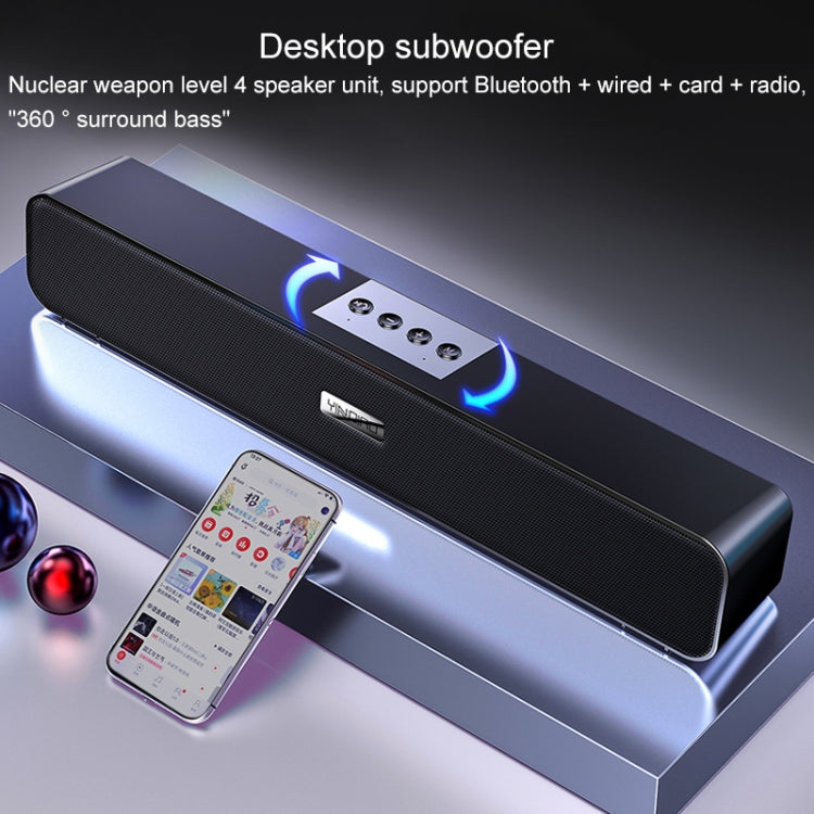 YINDIAO A36 Bluetooth 5.0 Smart Subwoofer Computer Wireless Bluetooth Speaker, Bluetooth Upgrade Version(Black) - free shipping - PMC Jewellery - Order now!