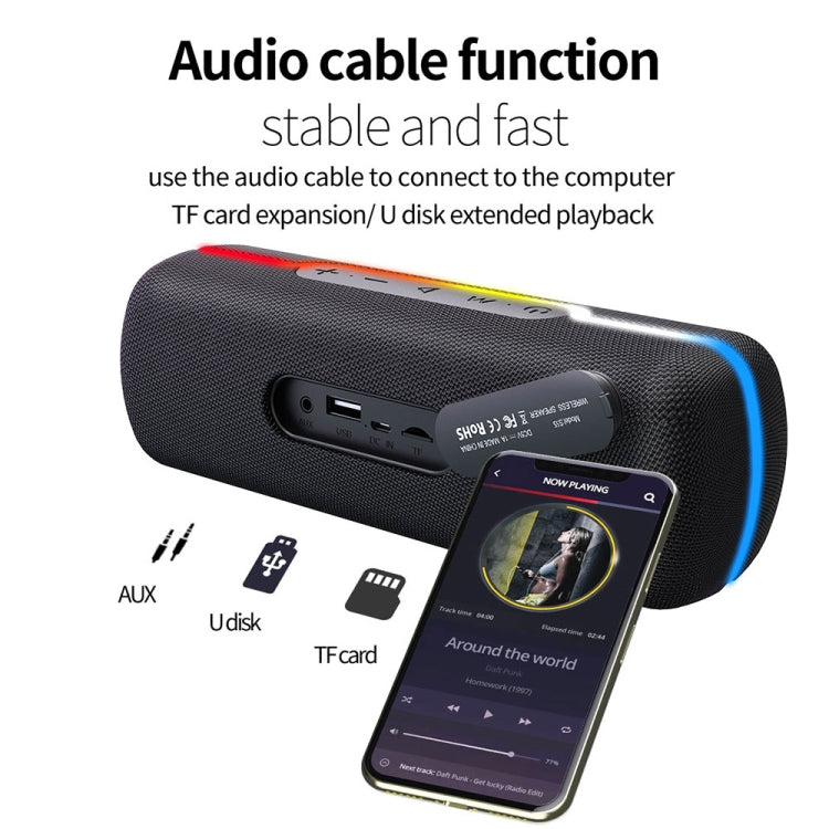 ZEALOT S55 Portable Stereo Bluetooth Speaker with Built-in Mic, Support Hands-Free Call & TF Card & AUX (Blue) - Desktop Speaker by ZEALOT | Online Shopping South Africa | PMC Jewellery | Buy Now Pay Later Mobicred