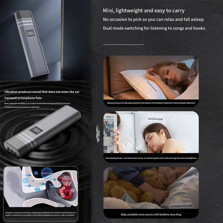 QY08 Bluetooth Bone Conduction Pillow Speaker (Grey) - Desktop Speaker by PMC TechLife | Online Shopping South Africa | PMC TechLife