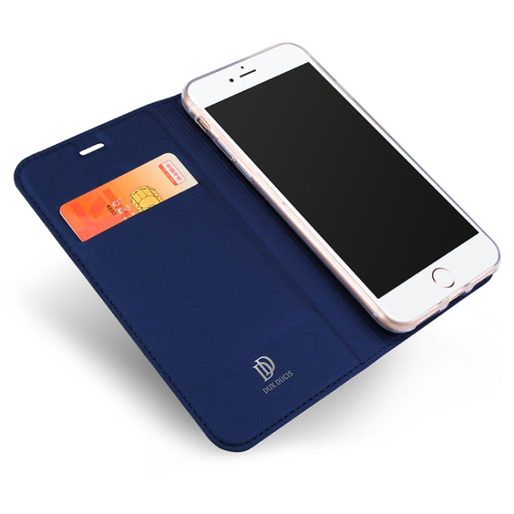 DUX DUCIS Skin Pro Series Leather Case for iPhone SE 2022 / SE 2020 / 8 / 7(Blue) - More iPhone Cases by DUX DUCIS | Online Shopping South Africa | PMC Jewellery | Buy Now Pay Later Mobicred