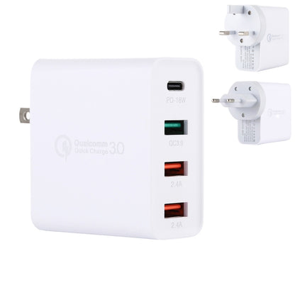 A3 PD 18W USB-C / Type-C + QC3.0 USB + Dual USB Interface Travel Charger Set, US Plug / EU Plug / UK Plug - USB Charger by PMC Jewellery | Online Shopping South Africa | PMC Jewellery | Buy Now Pay Later Mobicred