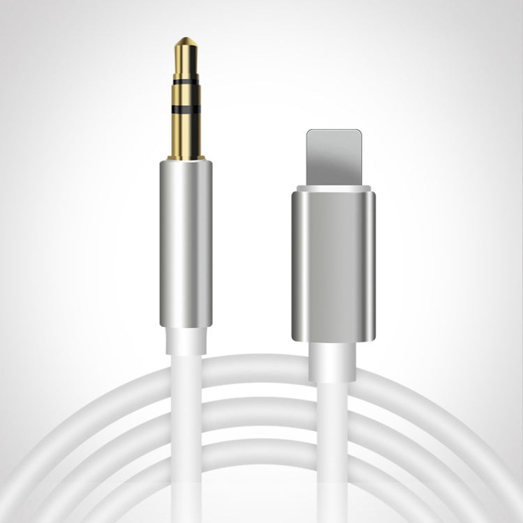 8 Pin to 3.5mm AUX Audio Adapter Cable, Length: 1m (White) - free shipping - PMC Jewellery - Order now!