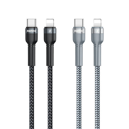 REMAX RC-171 Jany Series 1m PD20W USB to 8 Pin Aluminum Alloy Braid Fast Charging Data Cable (Silver) - Normal Style Cable by REMAX | Online Shopping South Africa | PMC Jewellery | Buy Now Pay Later Mobicred