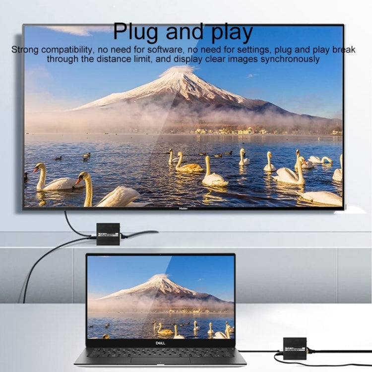 Measy ET100 HDMI Extender Transmitter + Receiver Converter Ethernet Cable, Transmission Distance: 70m (EU Plug) - free shipping - PMC Jewellery - Order now!