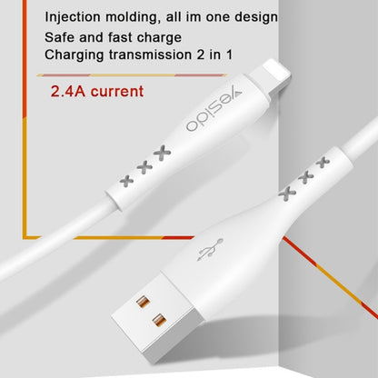 Yesido CA26 2.4A USB to 8 Pin Charging Cable, Length: 1m(Black) - Normal Style Cable by Yesido | Online Shopping South Africa | PMC Jewellery | Buy Now Pay Later Mobicred