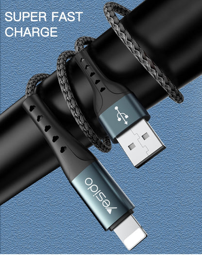 Yesido CA62 2.4A USB to 8 Pin Charging Cable, Length: 1.2m - Normal Style Cable by Yesido | Online Shopping South Africa | PMC Jewellery | Buy Now Pay Later Mobicred