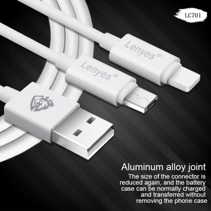 Lenyes LC701 1.5m 2.4A Output USB to 8 Pin PVC Data Sync Fast Charging Cable - Normal Style Cable by PMC Jewellery | Online Shopping South Africa | PMC Jewellery | Buy Now Pay Later Mobicred