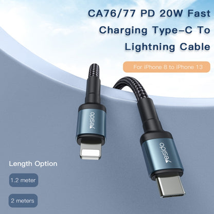 Yesido CA76 20W USB-C / Type-C to 8 Pin Charging Cable, Length: 1.2m - 2 in 1 Cable by Yesido | Online Shopping South Africa | PMC Jewellery | Buy Now Pay Later Mobicred