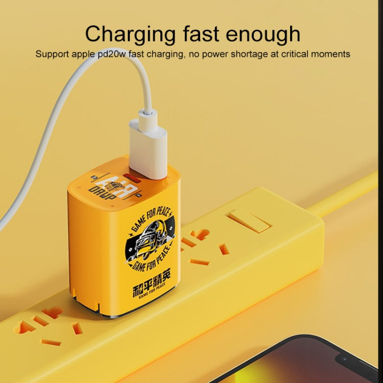 ROCK T42 PD 20W USB + TypeC / USB-C Dual Ports Fast Charging Travel Charger, CN Plug (Orange) - USB Charger by ROCK | Online Shopping South Africa | PMC Jewellery | Buy Now Pay Later Mobicred