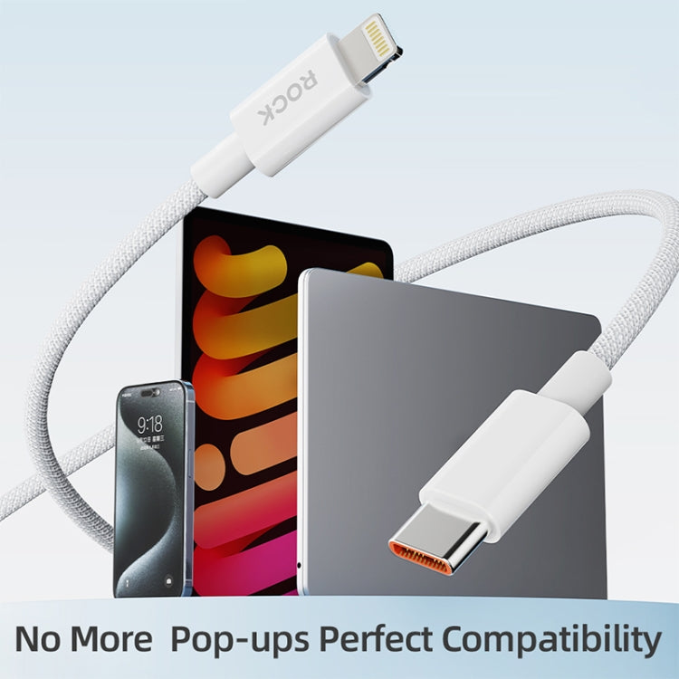 ROCK Z20 1m PD27W USB-C / Type-C to 8 Pin Fast Charging Data Cable - 2 in 1 Cable by ROCK | Online Shopping South Africa | PMC Jewellery | Buy Now Pay Later Mobicred