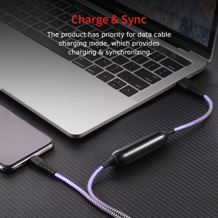 ROCK 1.2m 2.1A TPE + Nylon Braided USB to 8 Pin Data Sync Charge Cable For iPhone 11 Pro Max / iPhone 11 Pro / iPhone 11 / iPhone XR / iPhone XS MAX / iPhone X & XS / iPhone 8 & 8 Plus / iPhone 7 & 7 Plus (Black) - Normal Style Cable by ROCK | Online Shopping South Africa | PMC Jewellery | Buy Now Pay Later Mobicred