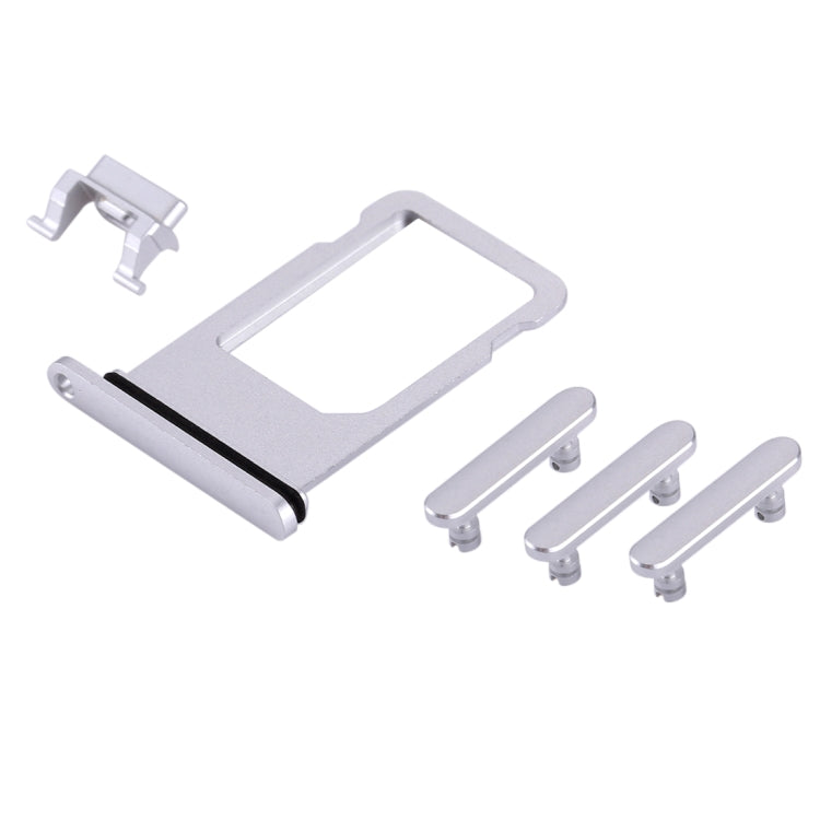 Card Tray + Volume Control Key + Power Button + Mute Switch Vibrator Key for iPhone 8 Plus (Silver) - iPhone 8 Plus Parts by PMc TechLife | Online Shopping South Africa | PMc TechLife | Buy Now Pay Later Mobicred