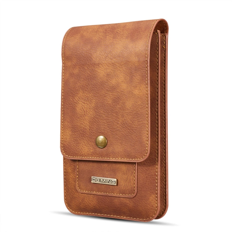 DG.MING Universal Cowskin Leather Protective Case Bag Waist Bag with Card Slots & Hook - More iPhone Cases by DG.MING | Online Shopping South Africa | PMC Jewellery | Buy Now Pay Later Mobicred