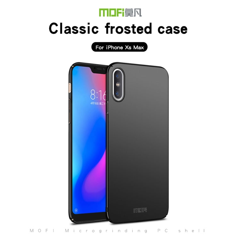 For iPhone XS Max MOFI Frosted PC Ultra-thin Full Coverage Protective Case (Blue) - More iPhone Cases by MOFI | Online Shopping South Africa | PMC Jewellery