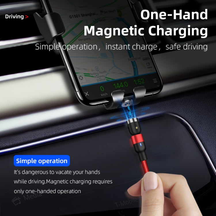 1m 2A Output USB to 8 Pin Nylon Braided Rotate Magnetic Charging Cable(Purple) - free shipping - PMC Jewellery - Order now!