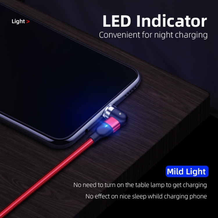 2m 2A Output 3 in 1 USB to 8 Pin + USB-C / Type-C + Micro USB Nylon Braided Rotate Magnetic Charging Cable (Red) - Charging Cable & Head by PMC Jewellery | Online Shopping South Africa | PMC Jewellery | Buy Now Pay Later Mobicred