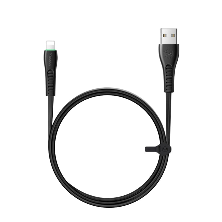 Mcdodo CA-6363 Flying Fish Series 8 Pin to USB LED Cable, Length: 1.8m(Black) - Normal Style Cable by Mcdodo | Online Shopping South Africa | PMC Jewellery | Buy Now Pay Later Mobicred