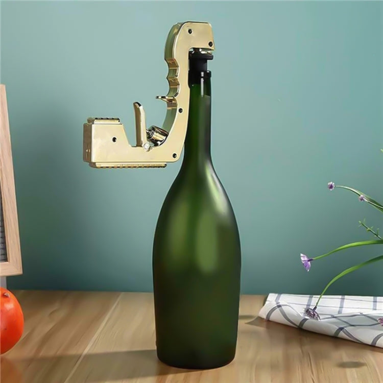 Plastic Wrapped Metal Bubbly Blaster Champagne Bottle Squirt Gun Bar Tool(Black) - Bartending Tools by PMC TechLife | Online Shopping South Africa | PMC TechLife
