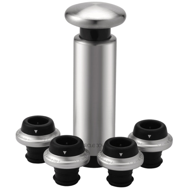 Original Xiaomi Youpin CircleJoy Stainless Steel Red Wine Preservation Stopper Set, Style: 4 Stoppers in One Pump - Bottle Stopper by Xiaomi Youpin | Online Shopping South Africa | PMC Jewellery | Buy Now Pay Later Mobicred