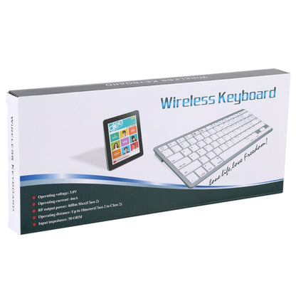 WB-8022 Ultra-thin Wireless Bluetooth Keyboard for iPad, Samsung, Huawei, Xiaomi, Tablet PCs or Smartphones, French Keys(Silver) - Wireless Keyboard by PMC Jewellery | Online Shopping South Africa | PMC Jewellery | Buy Now Pay Later Mobicred