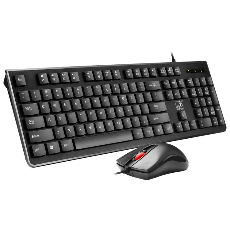 ZGB S500 Square Keycap Wired Keyboard + Mouse Set (Black) - free shipping - PMC Jewellery - Order now!