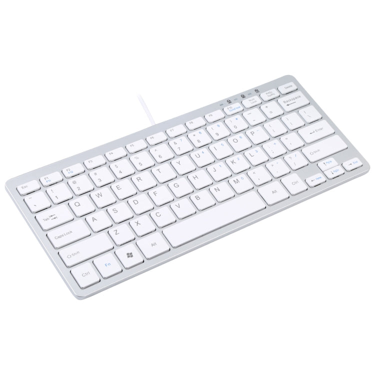 450 78 Keys Ultra-thin USB Wired Keyboard(Silver) - Wired Keyboard by PMC Jewellery | Online Shopping South Africa | PMC Jewellery | Buy Now Pay Later Mobicred