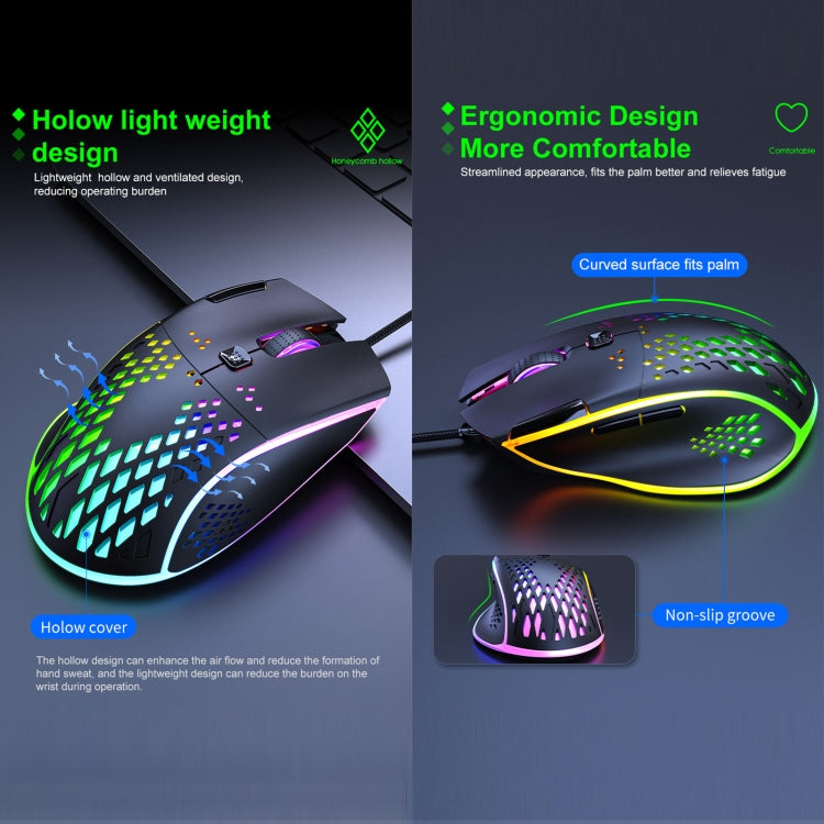 iMICE T97 Gaming Mouse RGB LED Light USB 7 Buttons 7200 DPI Wired Gaming Mouse (Black) - free shipping - PMC Jewellery - Order now!