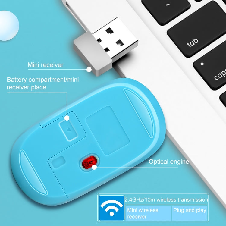 ZGB 8820 Candy Color Wireless Keyboard + Mouse Set (Black) - free shipping - PMC Jewellery - Order now!