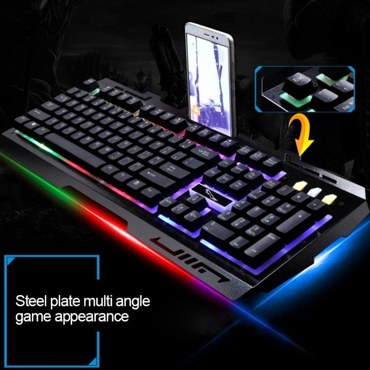 Chasing Leopard G700 USB RGB Backlight Wired Optical Gaming Mouse and Keyboard Set, Keyboard Cable Length: 1.35m, Mouse Cable Length: 1.3m(Black) - Wired Keyboard by Chasing Leopard | Online Shopping South Africa | PMC Jewellery | Buy Now Pay Later Mobicred