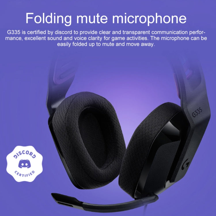 Logitech G335 Foldable Wired Gaming Headset with Microphone (Black) - free shipping - PMC Jewellery - Order now!