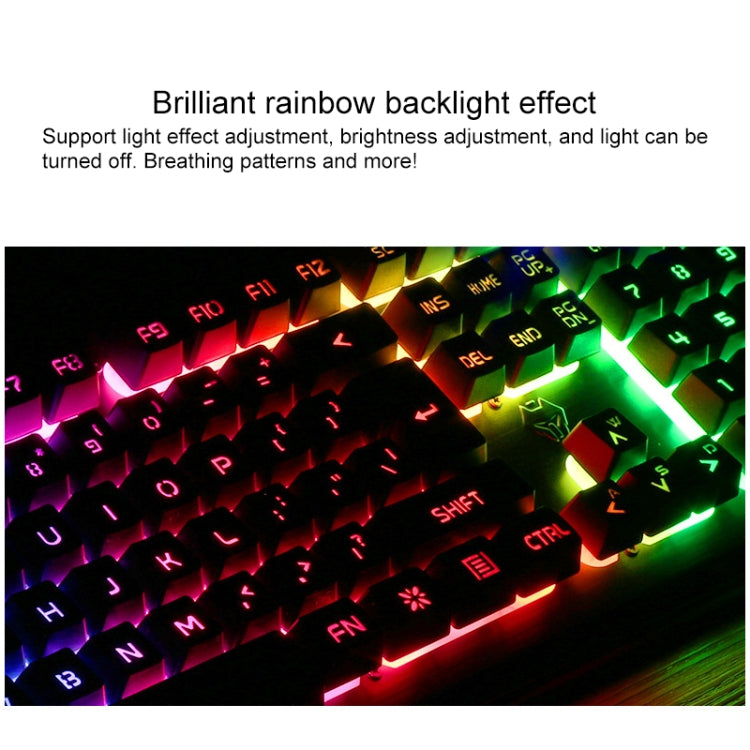 YINDIAO V2 Mechanical Feel Gaming Keyboard Mouse Set (White Rainbow Light) - Wired Keyboard by YINDIAO | Online Shopping South Africa | PMC Jewellery | Buy Now Pay Later Mobicred