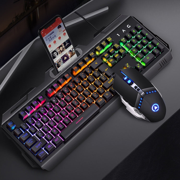 YINDIAO V2 Silent Mechanical Feel Gaming Keyboard Mouse Set (Black) - Wired Keyboard by YINDIAO | Online Shopping South Africa | PMC Jewellery | Buy Now Pay Later Mobicred