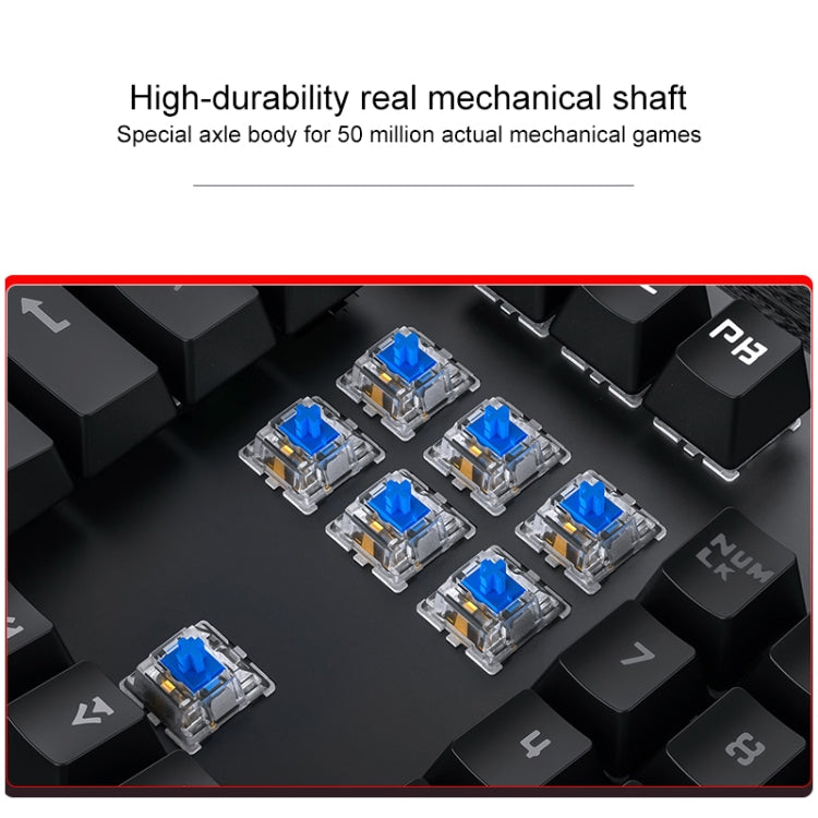 YINDIAO ZK-3 USB Mechanical Gaming Wired Keyboard, Blue Shaft (Black) - free shipping - PMC Jewellery - Order now!