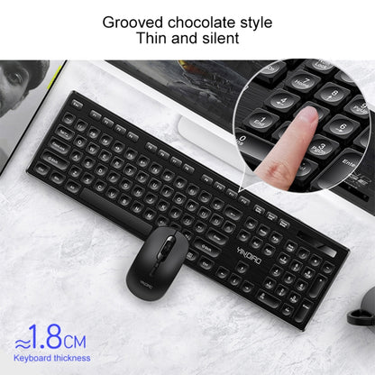 YINDIAO V3 Max Business Office Silent Wireless Keyboard Mouse Set (White) - Wireless Keyboard by YINDIAO | Online Shopping South Africa | PMC Jewellery | Buy Now Pay Later Mobicred