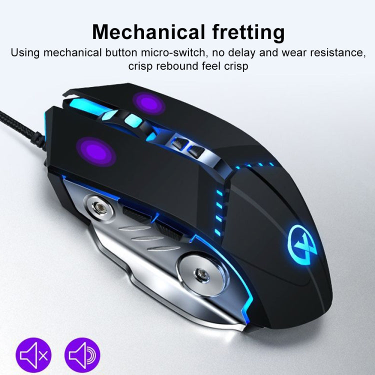 GM20 3200DPI 4-modes Adjustable 7-keys RGB Light Wired Gaming Mouse (Starlight Black) - Wired Mice by PMC TechLife | Online Shopping South Africa | PMC TechLife | Buy Now Pay Later Mobicred