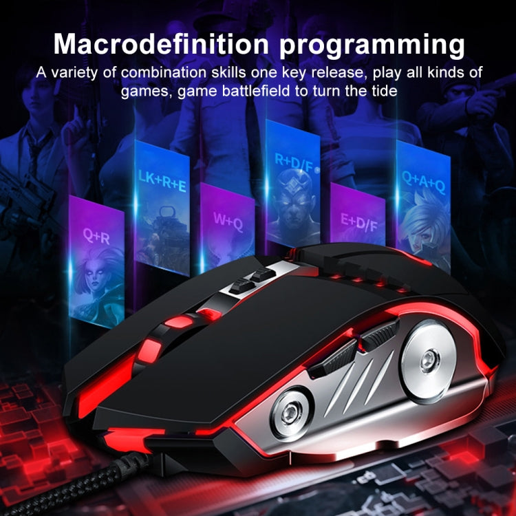 GM20 3200DPI 4-modes Adjustable 7-keys RGB Light Wired Gaming Mouse (Starlight Black) - Wired Mice by PMC TechLife | Online Shopping South Africa | PMC TechLife | Buy Now Pay Later Mobicred