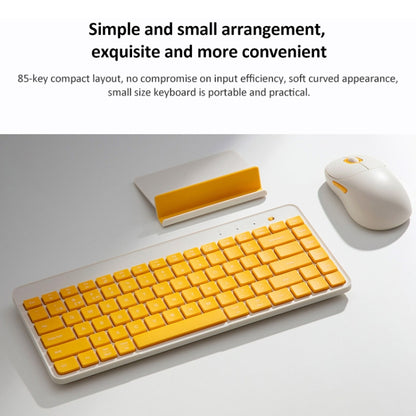 Original Xiaomi XMBXJP01YM 85 Keys Portable Dual-mode Keyboard (Beige White) - Wireless Keyboard by Xiaomi | Online Shopping South Africa | PMC Jewellery | Buy Now Pay Later Mobicred