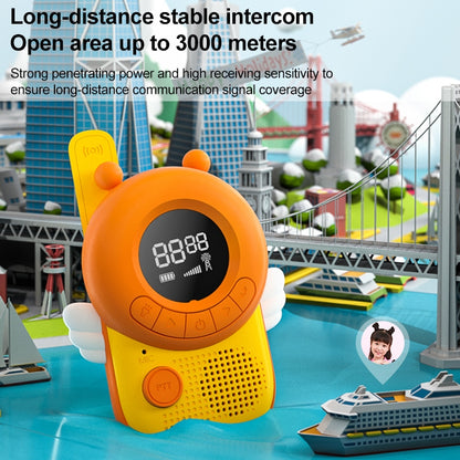 adj-847 Cartoon Bee-shaped Children Walkie-talkie Wireless 3km Call Outdoor Parent-child Interactive Toy with Flashlight & Anti-lost Lanyard (Yellow) - Children by PMC Jewellery | Online Shopping South Africa | PMC Jewellery | Buy Now Pay Later Mobicred