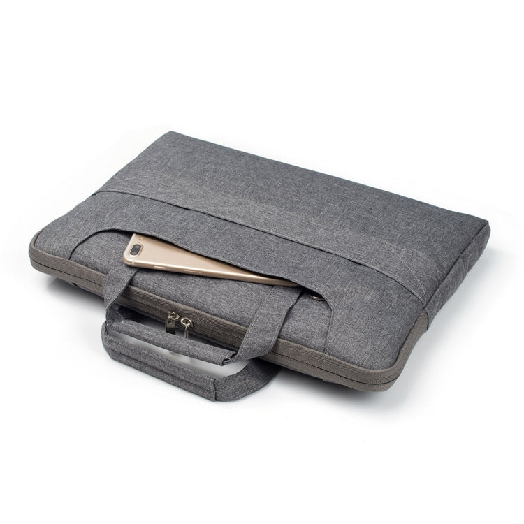 Portable One Shoulder Handheld Zipper Laptop Bag, For 15.4 inch and Below Macbook, Samsung, Lenovo, Sony, DELL Alienware, CHUWI, ASUS, HP (Grey) - 15 inch by PMC Jewellery | Online Shopping South Africa | PMC Jewellery | Buy Now Pay Later Mobicred