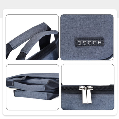 OSOCE S63 Breathable Wear-resistant Shoulder Handheld Zipper Laptop Bag For 15 inch and Below Macbook, Samsung, Lenovo, Sony, DELL Alienware, CHUWI, ASUS, HP (Blue) - 15 inch by OSOCE | Online Shopping South Africa | PMC Jewellery | Buy Now Pay Later Mobicred