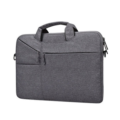 ST02S Waterproof Tear Resistance Hidden Portable Strap One-shoulder Handbag for 14.1 inch Laptops, with Suitcase Belt(Dark Gray) - 14.1 inch by PMC Jewellery | Online Shopping South Africa | PMC Jewellery | Buy Now Pay Later Mobicred