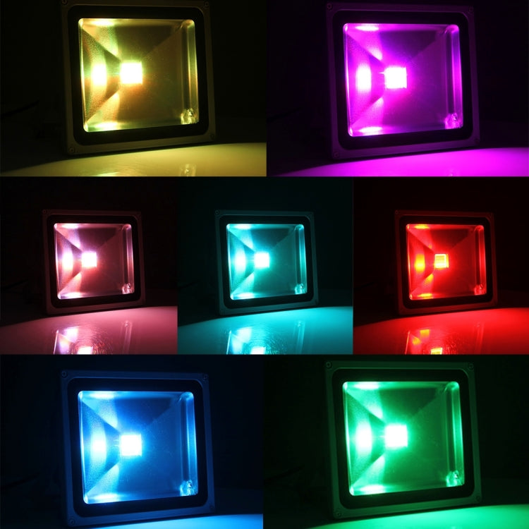 10W IP65 Waterproof Colorful LED Floodlight, 750LM with Remote Control, AC 110-265V - Floodlights by PMC Jewellery | Online Shopping South Africa | PMC Jewellery | Buy Now Pay Later Mobicred